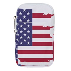 America Art Borders Cartography Waist Pouch (large)