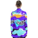 Paint on a purple background                               Women s Open Front Pockets Cardigan View2