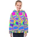 Colorful shapes                              Kids  Hooded Puffer Jacket View1