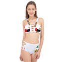Borders Country Flag Geography Map Cage Up Bikini Set View1