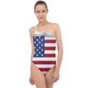 Flag Usa America American National Classic One Shoulder Swimsuit View1
