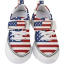 Flag Usa America American National Kids  Velcro Strap Shoes View1