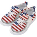 Flag Usa America American National Kids  Velcro Strap Shoes View2