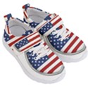 Flag Usa America American National Kids  Velcro Strap Shoes View3