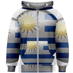 Uruguay Flag Country Symbol Nation Kids  Zipper Hoodie Without Drawstring by Sapixe