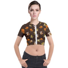 Ground Type Short Sleeve Cropped Jacket