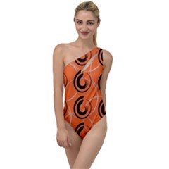 Background Pattern Retro To One Side Swimsuit by HermanTelo