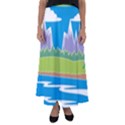 Nature Tree Water Grass Sun Flared Maxi Skirt View1