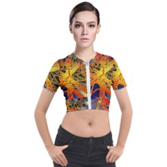 Board Circuits Control Center Trace Short Sleeve Cropped Jacket