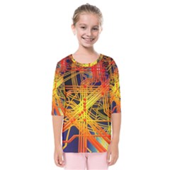 Board Circuits Control Center Trace Kids  Quarter Sleeve Raglan Tee