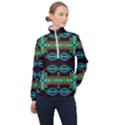 Ovals and tribal shapes                               Women Half Zip Windbreaker View1