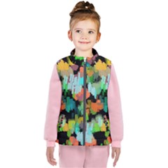 Paint Brushes On A Black Background                               Kid s Puffer Vest