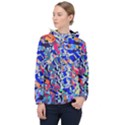 Misc shapes                                  Women Hooded Front Pocket Windbreaker View1