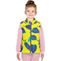 Leaves on a yellow background                                 Kid s Puffer Vest View1