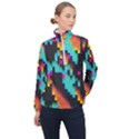 Rectangles in retro colors                                  Women Half Zip Windbreaker View1