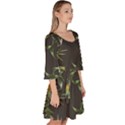 Pineapples pattern Velour Kimono Dress View3