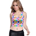 Background Abstract Leaves Color Racer Back Crop Top View1