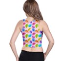Background Abstract Leaves Color Racer Back Crop Top View2
