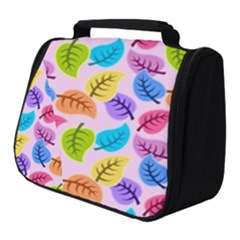 Background Abstract Leaves Color Full Print Travel Pouch (small)