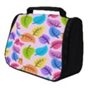 Background Abstract Leaves Color Full Print Travel Pouch (Small) View1