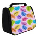 Background Abstract Leaves Color Full Print Travel Pouch (Small) View2