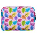 Background Abstract Leaves Color Make Up Pouch (Medium) View2