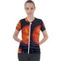 Solar System Planet Planetary System Short Sleeve Zip Up Jacket View1