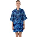 Mandala Background Texture Half Sleeve Satin Kimono  View1