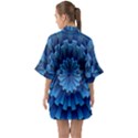 Mandala Background Texture Half Sleeve Satin Kimono  View2
