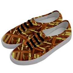 Gold Background Form Color Men s Classic Low Top Sneakers by Alisyart