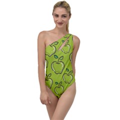 Fruit Apple Green To One Side Swimsuit by HermanTelo
