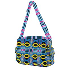 Yellow And Blue Ovals                                  Buckle Multifunction Bag
