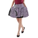 Wide Eyed Girl Grey Lilac A-Line Pocket Skirt View1