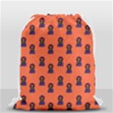 Nerdy 60s  Girl Pattern Orange Drawstring Bag (Small) View1