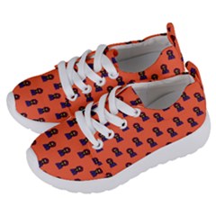 Nerdy 60s  Girl Pattern Orange Kids  Lightweight Sports Shoes