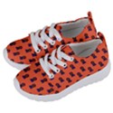 Nerdy 60s  Girl Pattern Orange Kids  Lightweight Sports Shoes View2