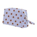 Peach Rose Blue Wristlet Pouch Bag (Medium) View2