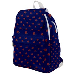 Red Rose Blue Top Flap Backpack by snowwhitegirl