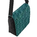 Knitted Wool Blue Flap Closure Messenger Bag (S) View2