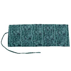 Knitted Wool Blue Roll Up Canvas Pencil Holder (s) by snowwhitegirl