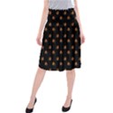 Peach Rose Black Midi Beach Skirt View1