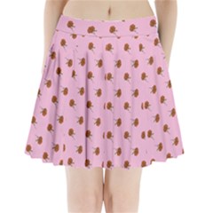 Peach Rose Pink Pleated Mini Skirt