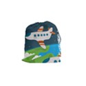 Plane Aircraft Flight Drawstring Pouch (Small) View1
