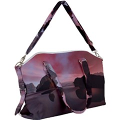 Rocks Sky Landscape Sea Wave Canvas Crossbody Bag