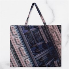 Fractal 3d Pattern Graphics Model Zipper Large Tote Bag