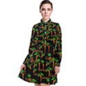 Carrots Pattern Long Sleeve Chiffon Shirt Dress View1
