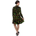 Carrots Pattern Long Sleeve Chiffon Shirt Dress View2