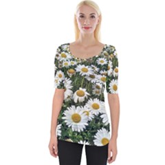 Columbus Commons Shasta Daisies Wide Neckline Tee
