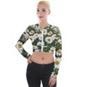 Columbus Commons Shasta Daisies Long Sleeve Cropped Velvet Jacket View1