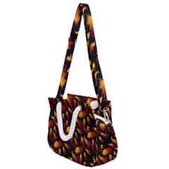 Abstract Flames Pattern Rope Handles Shoulder Strap Bag by bloomingvinedesign